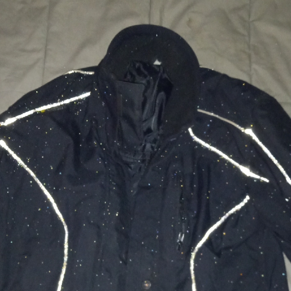 Men's Black Reflective Trim Jacket G0rdura Racing